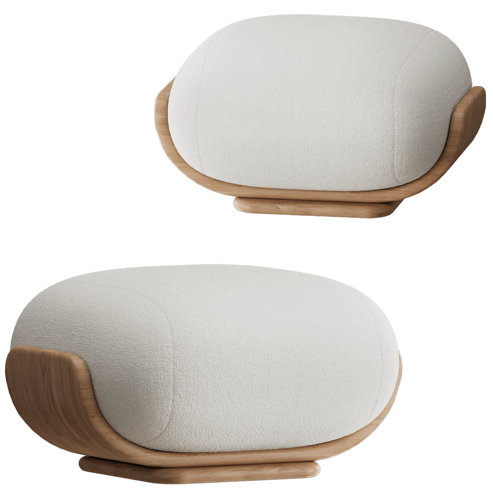 Carel Woodworks – Pouf Cannoli 3D Model