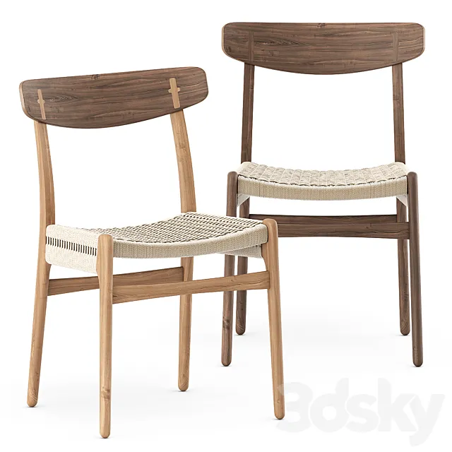 Carl Hansen CH23 chair 3D Model Carl Hansen CH23 chair 3D Model