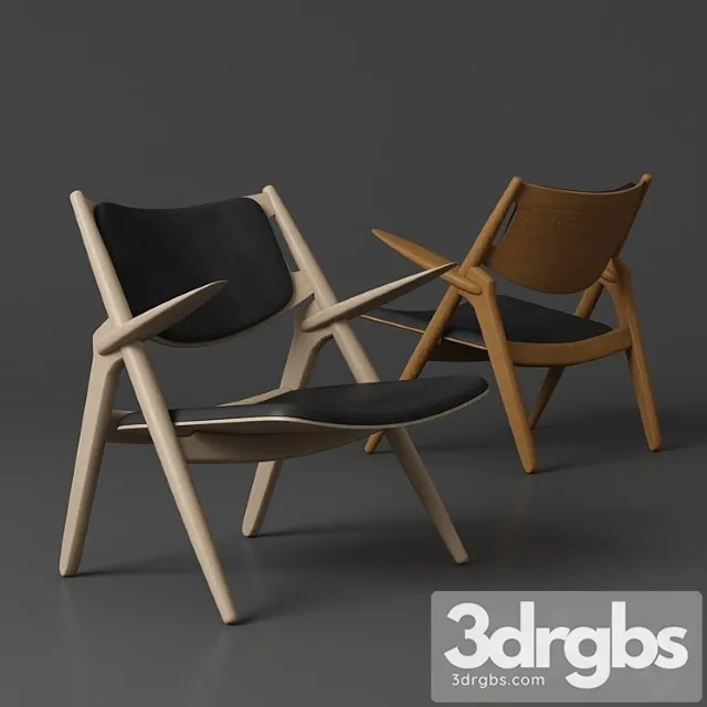 Carl hansen ch28 sawhorse easy chair 2 3D Model Download