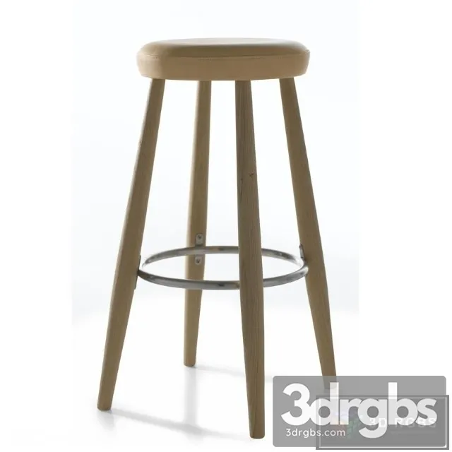 Carl Hansen CH58 Counter Stool Oak 3D Model Download