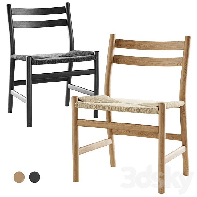 Carl Hansen chair CH 47 _ Wooden dining chair 3D Model
