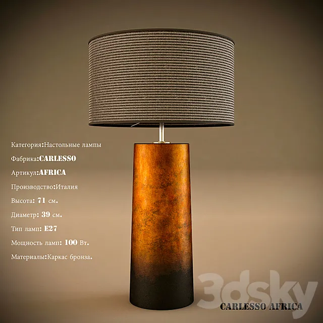 Carlesso Africa 3D Model Carlesso Africa 3D Model