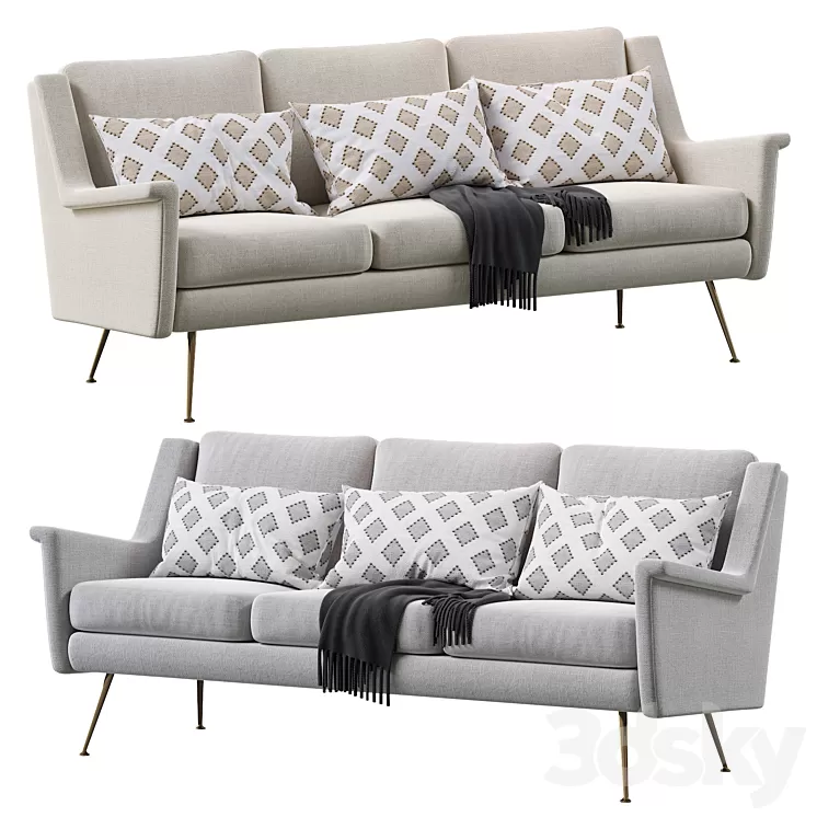 “Carlo Mid-Century Sofa (77.5 “”)” 3D Model