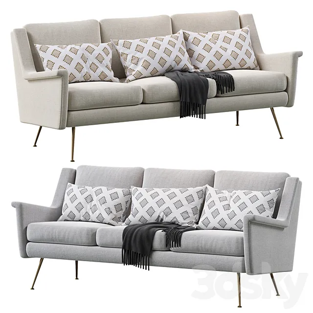 Carlo Mid-Century Sofa (77.5 “) 3DModel