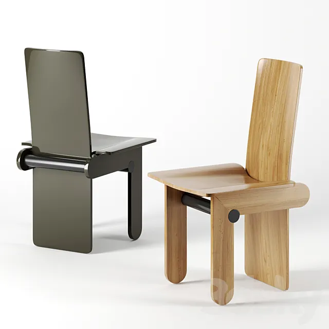 Carlo Scarpa Dining Chairs for Gavina – 1974 3DModel