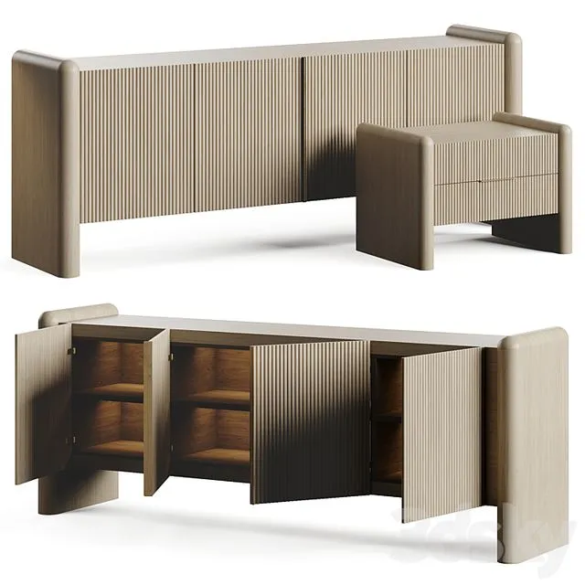 Carlyle Collective ELEMENTS 6.1 WOOD CREDENZA 3D Model Carlyle Collective ELEMENTS 6.1 WOOD CREDENZA 3D Model