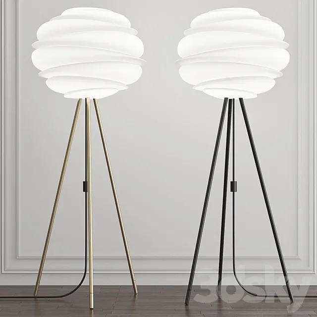 Carmina Matte Black Floor Lamp by Umage 3DModel Carmina Matte Black Floor Lamp by Umage 3DModel