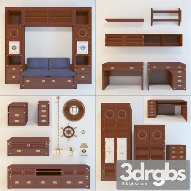 Caroti Ship Funiture 3D Model Download