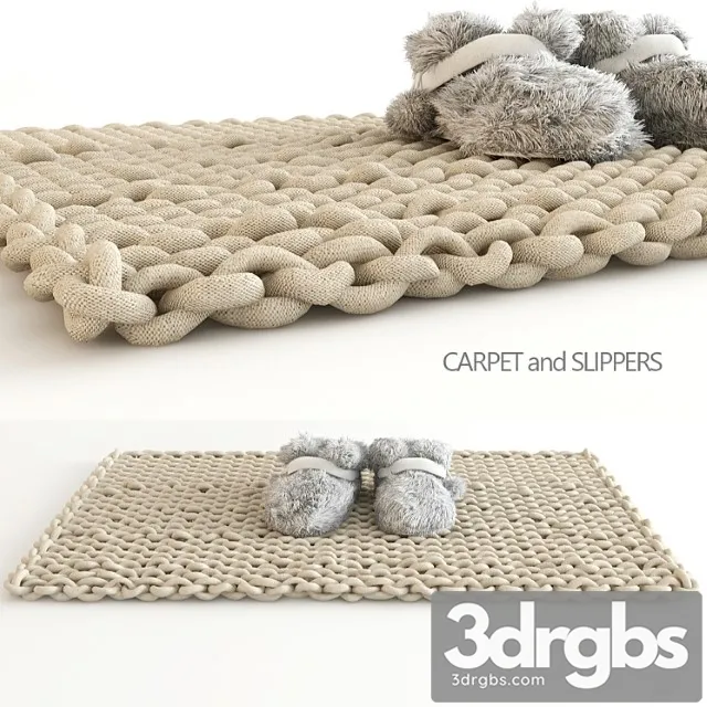 Carpet and Slippers 3D Model Download Carpet and Slippers 3D Model Download