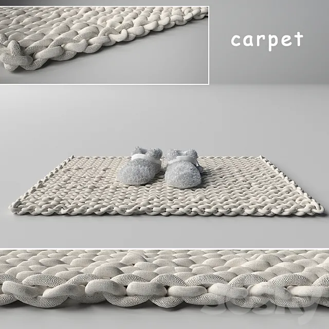 Carpet and slippers 3DModel