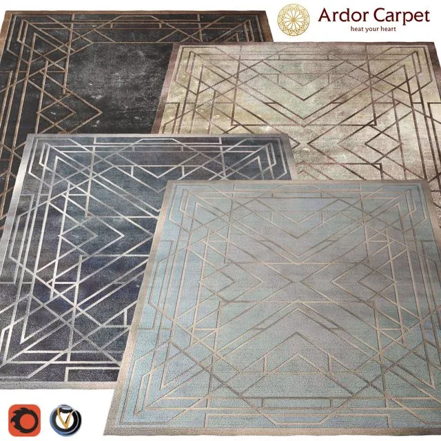 Carpet Ardor (Echelle) 2400h3000 (4 colors) 3D Model Carpet Ardor (Echelle) 2400h3000 (4 colors) 3D Model