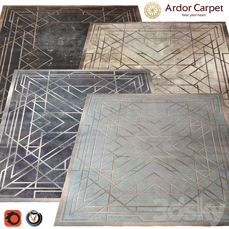 Carpet Ardor (Echelle) 2400h3000 (4 colors) 3D Model
