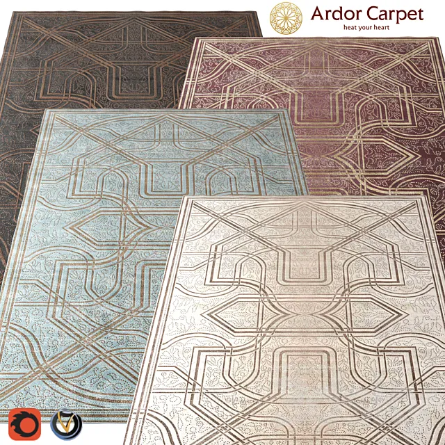Carpet Ardor (Route) 2400h3000 (4 colors) 3D Model Carpet Ardor (Route) 2400h3000 (4 colors) 3D Model