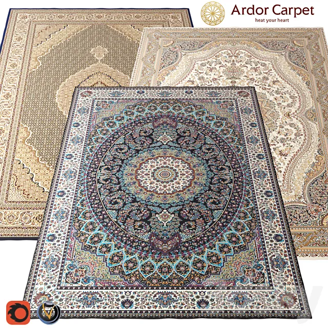 Carpet Ardor (Traditional) 2400h3000 (3 colors) Part 2 3D Model Carpet Ardor (Traditional) 2400h3000 (3 colors) Part 2 3D Model