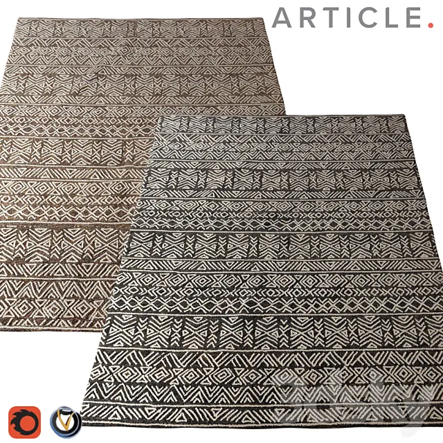 Carpet Article (Mali) 2400х3000 (2 colors) 3D Model Carpet Article (Mali) 2400х3000 (2 colors) 3D Model