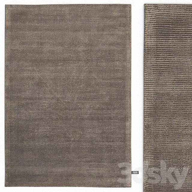 Carpet Benuta Lines Viscose Brown Rug 3D Model Carpet Benuta Lines Viscose Brown Rug 3D Model