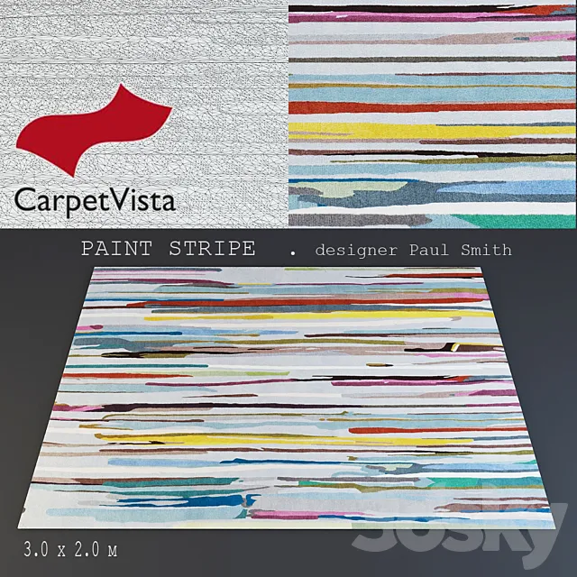 Carpet Carpet vista. PAINT STRIPE 3DModel