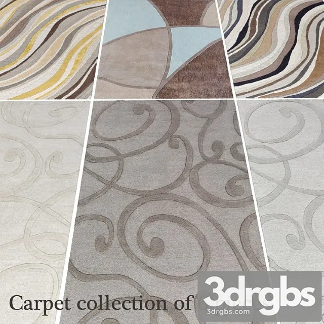 Carpet Collection Of 6 Pieces Nabor Kovrov Polovik Uzor Abstraktsiia 3D Model Download