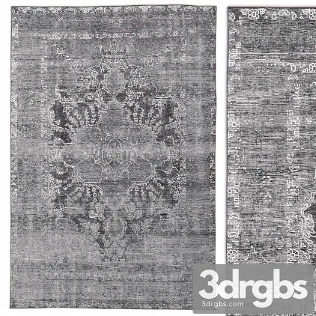 Carpet Colored Vintage Rug 3D Model Download
