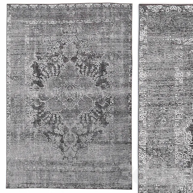 Carpet Colored Vintage Rug 3D Model Carpet Colored Vintage Rug 3D Model