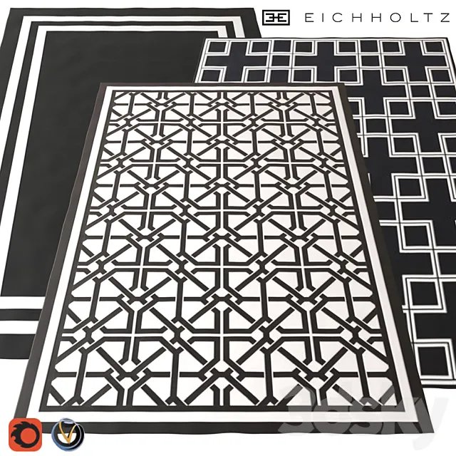 Carpet Eichholtz 1700h2400 (3 color) 3D Model Carpet Eichholtz 1700h2400 (3 color) 3D Model