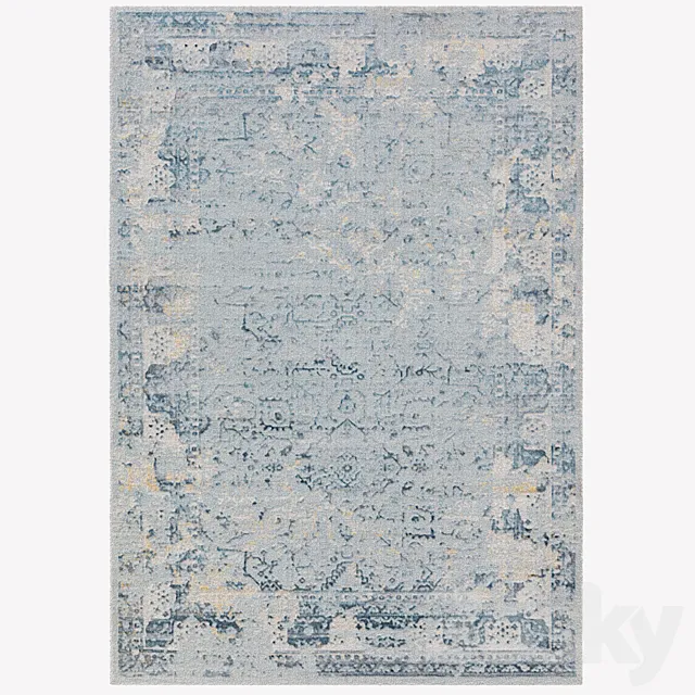 Carpet Elvera Blue 160 X230 3D Model Carpet Elvera Blue 160 X230 3D Model
