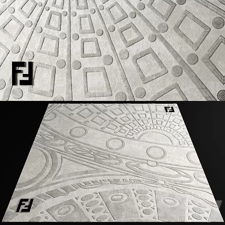 Carpet Fendi 3D Model Carpet Fendi 3D Model