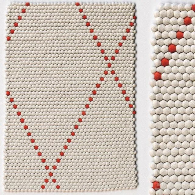 Carpet Hay Dot carpet Poppy Red rug 3D Model Carpet Hay Dot carpet Poppy Red rug 3D Model