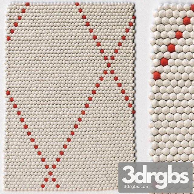 Carpet hay dot carpet poppy red rug 3D Model Download