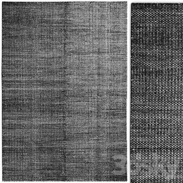 Carpet Hay Moire Kelim Black rug 3D Model Carpet Hay Moire Kelim Black rug 3D Model