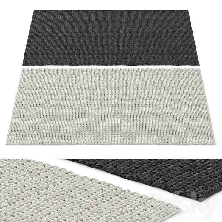Carpet IKEA HJORTSVANG set 03 3D Model Free Download