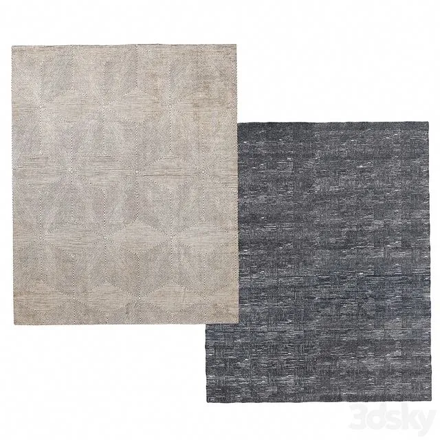 Carpet Mosaic Hand-Knotted Silk by Restoration Hardware 3D Model Carpet Mosaic Hand-Knotted Silk by Restoration Hardware 3D Model
