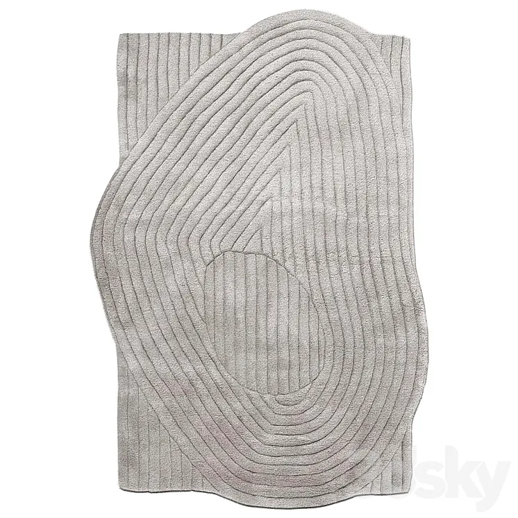 Carpet Niwa Hand-Carved Rug 3D Model Free Download