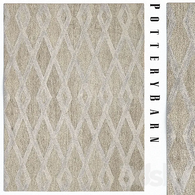 Carpet Pottery Barn ChaseTufted Rug 3D Model