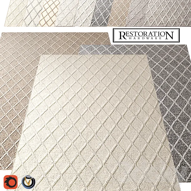 Carpet Restoration Hardware (Diamante) 2440?3050 (9 colors) 3DModel Carpet Restoration Hardware (Diamante) 2440?3050 (9 colors) 3DModel