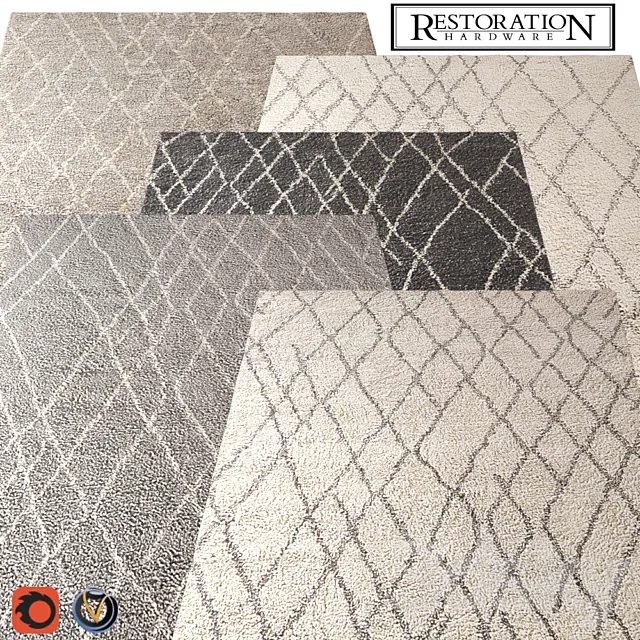 Carpet Restoration Hardware (Noura) 2440х3050 (5 colors) 3D Model Carpet Restoration Hardware (Noura) 2440х3050 (5 colors) 3D Model