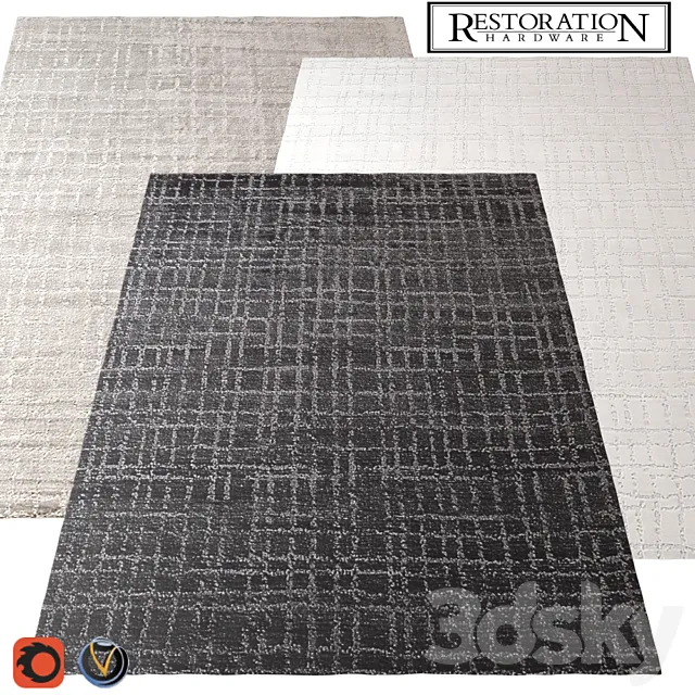 Carpet Restoration Hardware (Oro) 2440х3050 (3 colors) 3D Model Carpet Restoration Hardware (Oro) 2440х3050 (3 colors) 3D Model