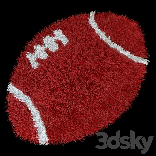 Carpet Round Soccer 3D Model Carpet Round Soccer 3D Model