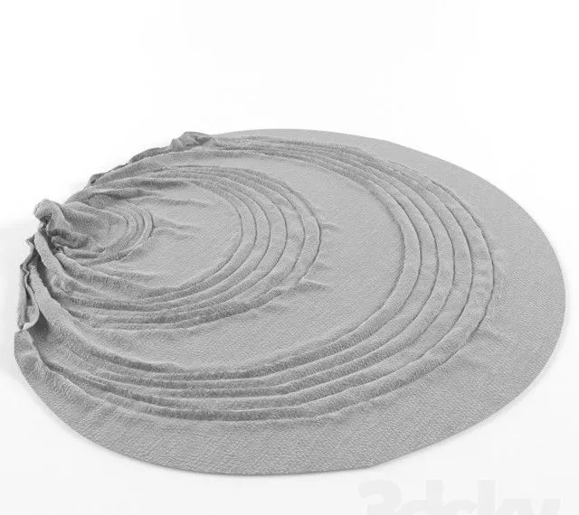 carpet round with circles 3D Model carpet round with circles 3D Model