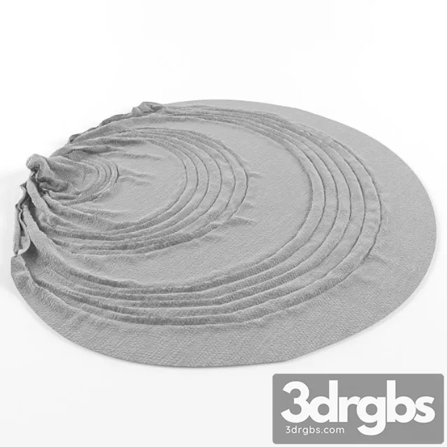 Carpet round with circles 3D Model Download
