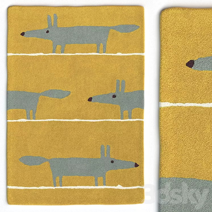 Carpet Scion Mr Fox Mustard Rug 3D Model