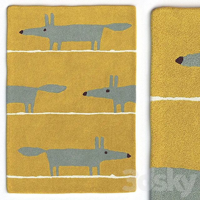 Carpet Scion Mr Fox Mustard Rug 3DModel Carpet Scion Mr Fox Mustard Rug 3DModel