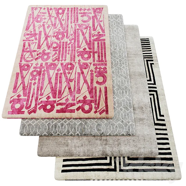 Carpet set 02 3D Model Carpet set 02 3D Model