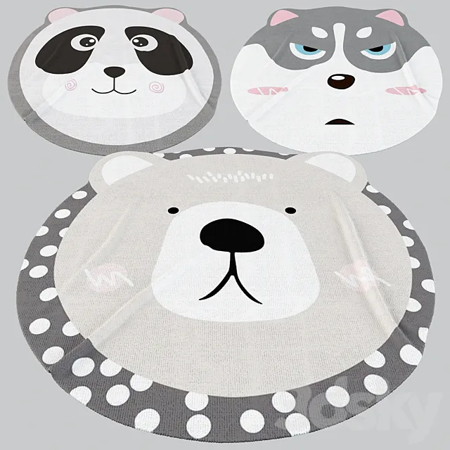 Carpet set “Cartoons 9” 3D Model Carpet set “Cartoons 9” 3D Model