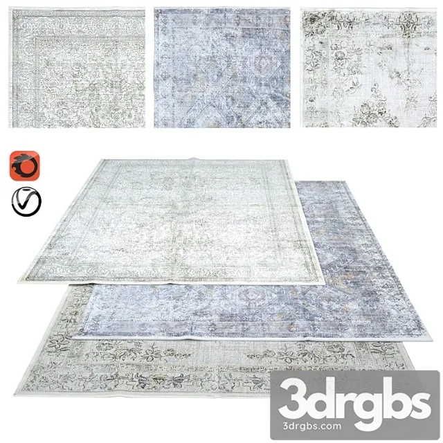 Carpet set zara home part 2 3D Model Download