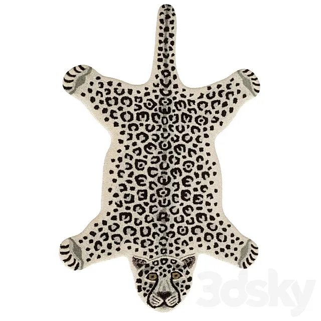 Carpet Skin Leopard 3D Model Carpet Skin Leopard 3D Model