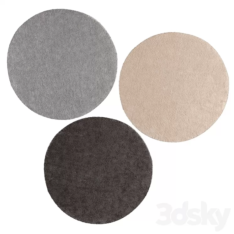 Carpet STOENSE IKEA round \ Rug STOENSE IKEA round 3D Model