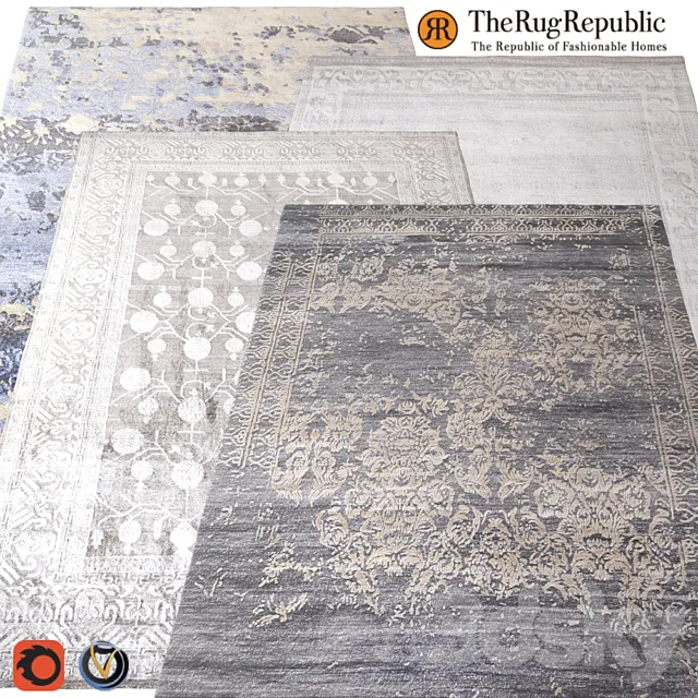 Carpet The Rug Republic 1600х2300 (4 colors) 3D Model Carpet The Rug Republic 1600х2300 (4 colors) 3D Model