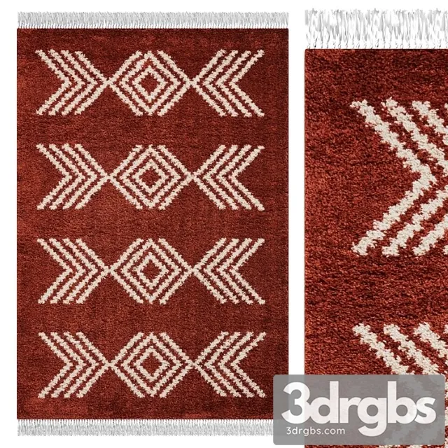 Carpet think rugs boho 8886 terra 3D Model Download