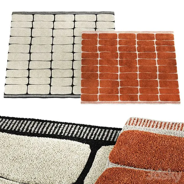 Carpet with a graphic three-dimensional pattern 3D Model Carpet with a graphic three-dimensional pattern 3D Model